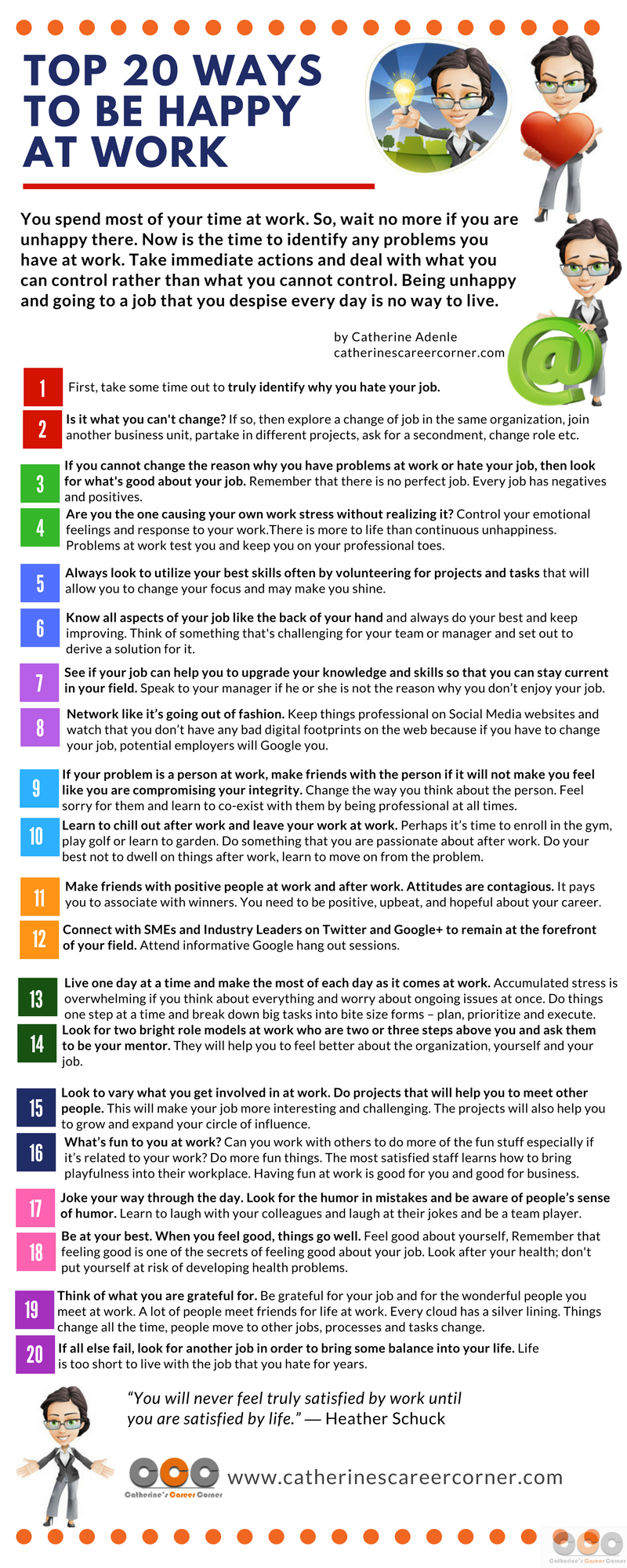 20 Ways to be happy at work