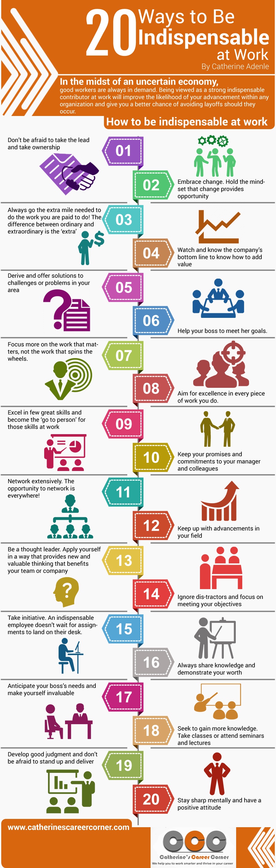 20 Ways to Be Indispensable at Work (Infographic)
