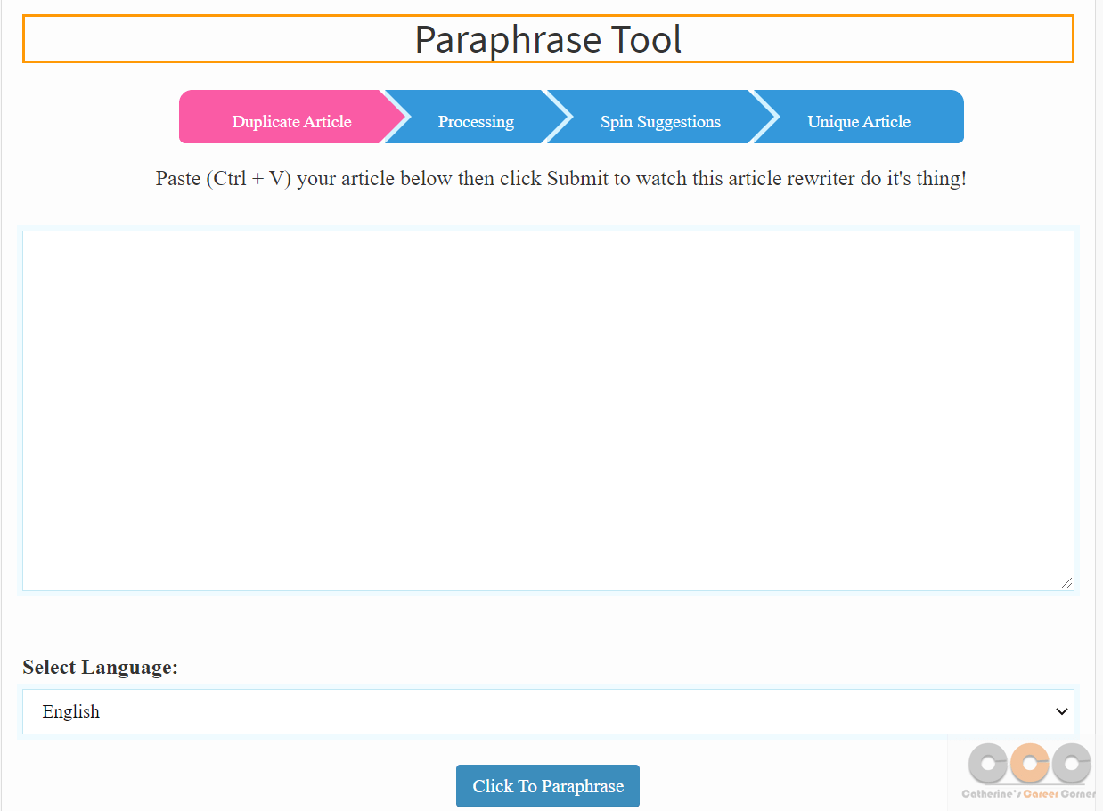 SEO Tools Center - Paraphrase Tool