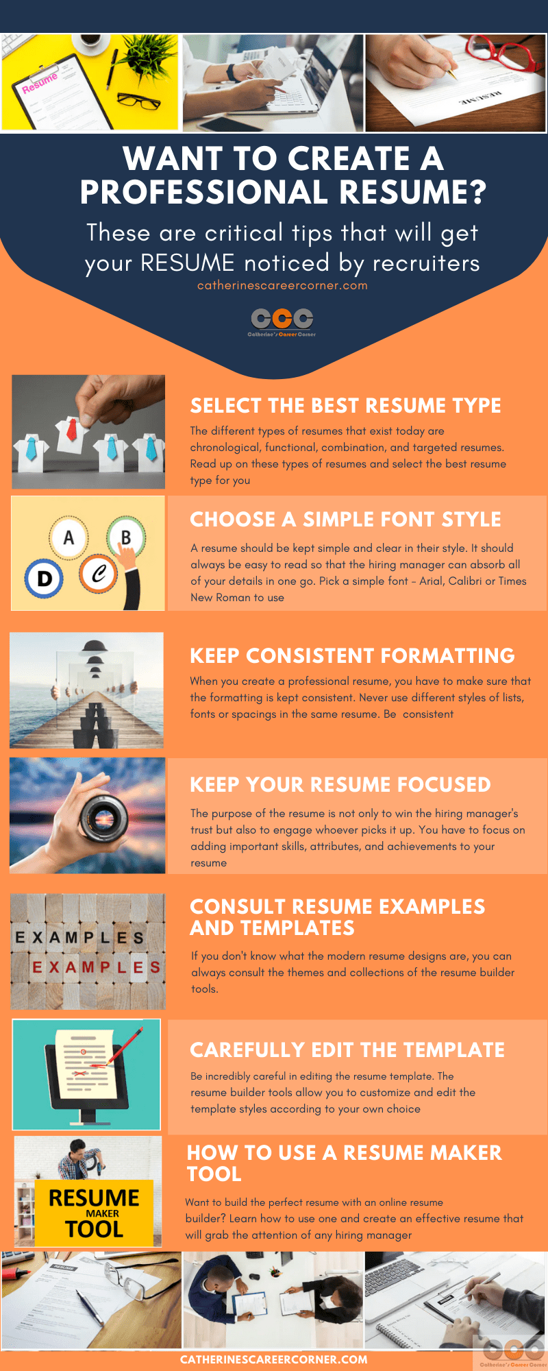 Infographic: How to create a professional resume
